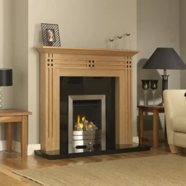 GB Mantels Oak Collection Chessington Wooden Fireplace