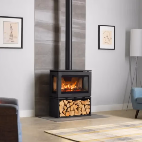 Purevision LPV8 Linear 3 Sided 8kw Wood Burning Stove