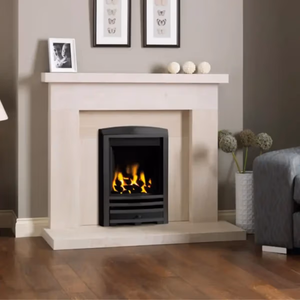 Charlton & Jenrick Beckford Limestone Complete Fireplace