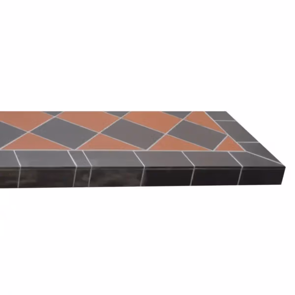 Diamond Quarry Black & Red Hearth