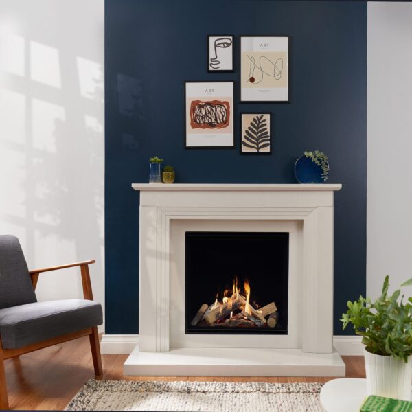 Charlton and Jenrick Panache 620 Hybrid gas fire, in a marble surround