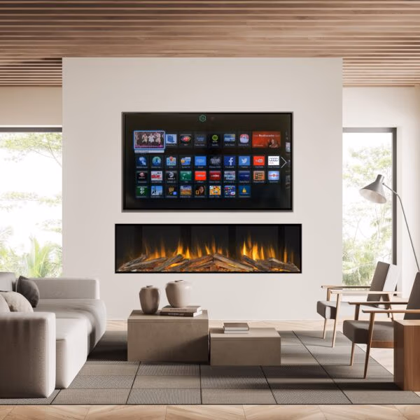 Evonic E-lectra Black Edition media wall electric fire