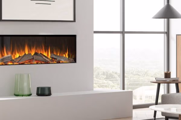 Evonic Volante Black Edition media wall electric fire
