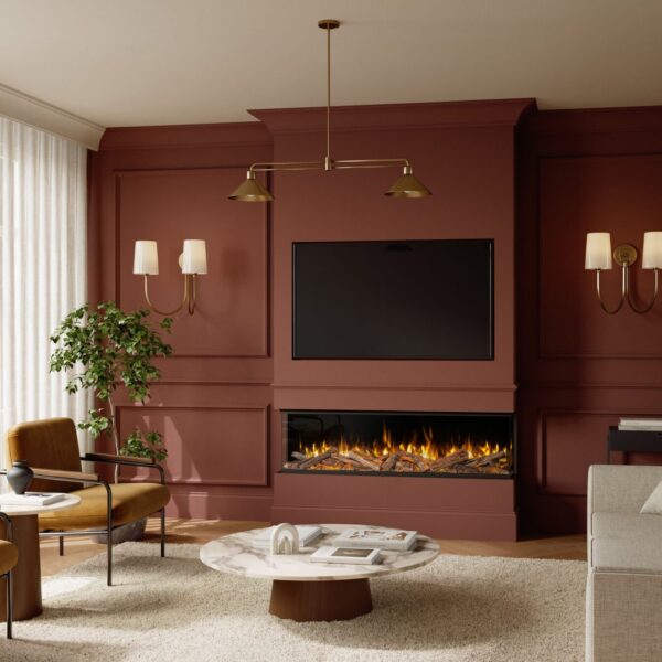 Evonic Volektra built in media wall electric fire