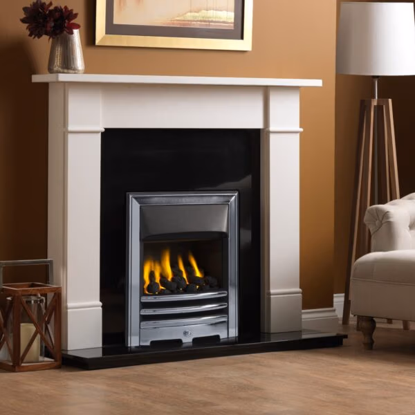 Gallery Brompton 51 Agean Limestone Fireplace at Heatwave Fireplaces Warrington