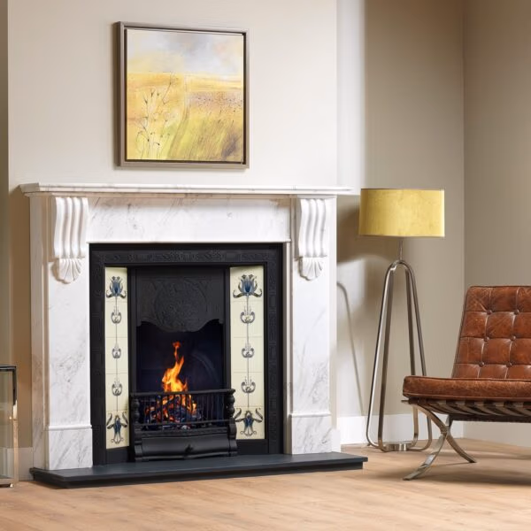 Gallery Kingston Kallos Marble Fireplace at Heatwave Fireplaces Warrington