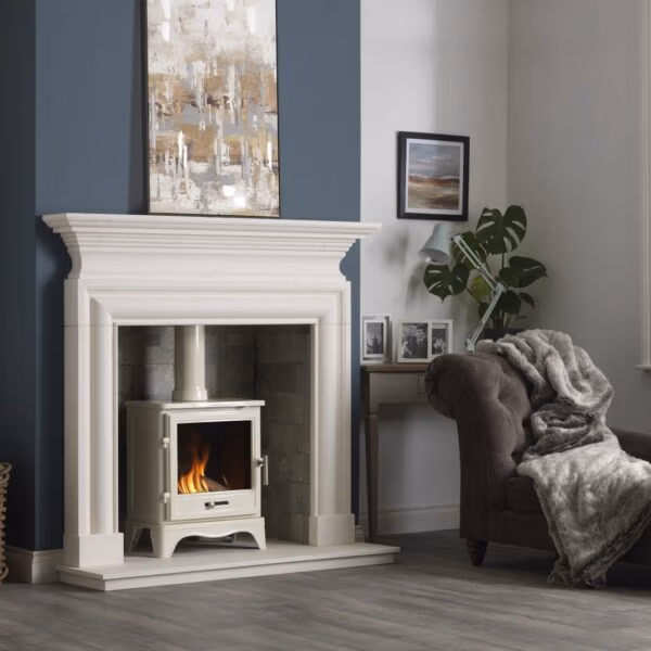 Penman Avellino Natural limestone Fireplace at Heatwave Fireplaces Warrington
