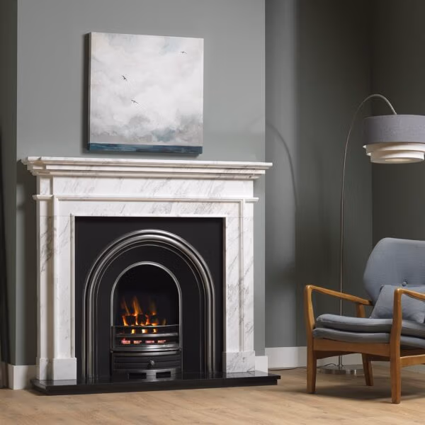 Penman Aversa Kallos Kallos marble Fireplace at Heatwave Fireplaces Warrington