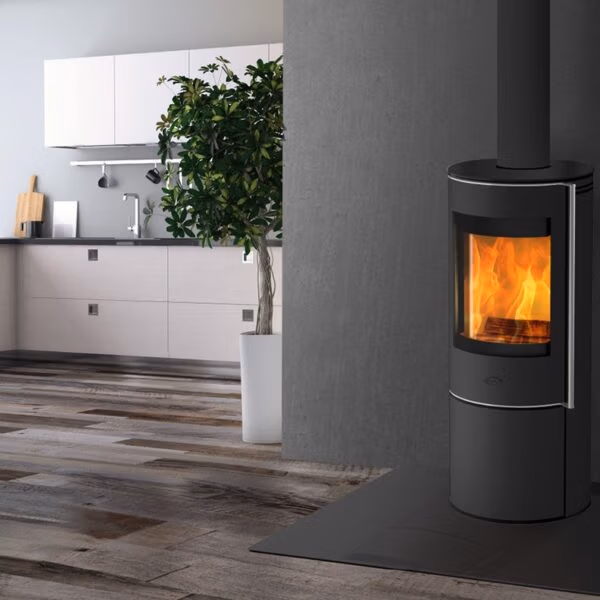 Penman Lunen Cylindrical Wood Burning Stove at Heatwave Fireplaces Warrington