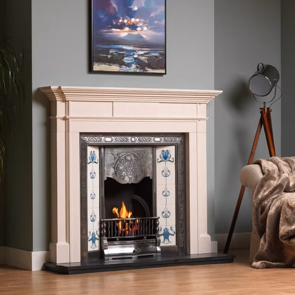 Penman Middleton Tiled Cast Iron Insert at Heatwave Fireplaces Warrington