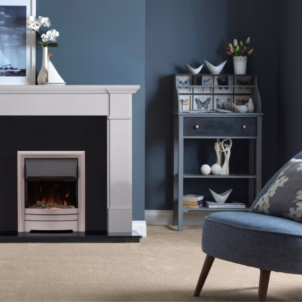 Penman Velletri 52 Agean limestone Fireplace at Heatwave Fireplaces Warrington