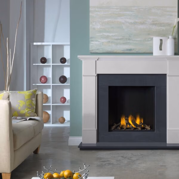 Penman Velletri Agean limestone Fireplace at Heatwave Fireplaces Warrington