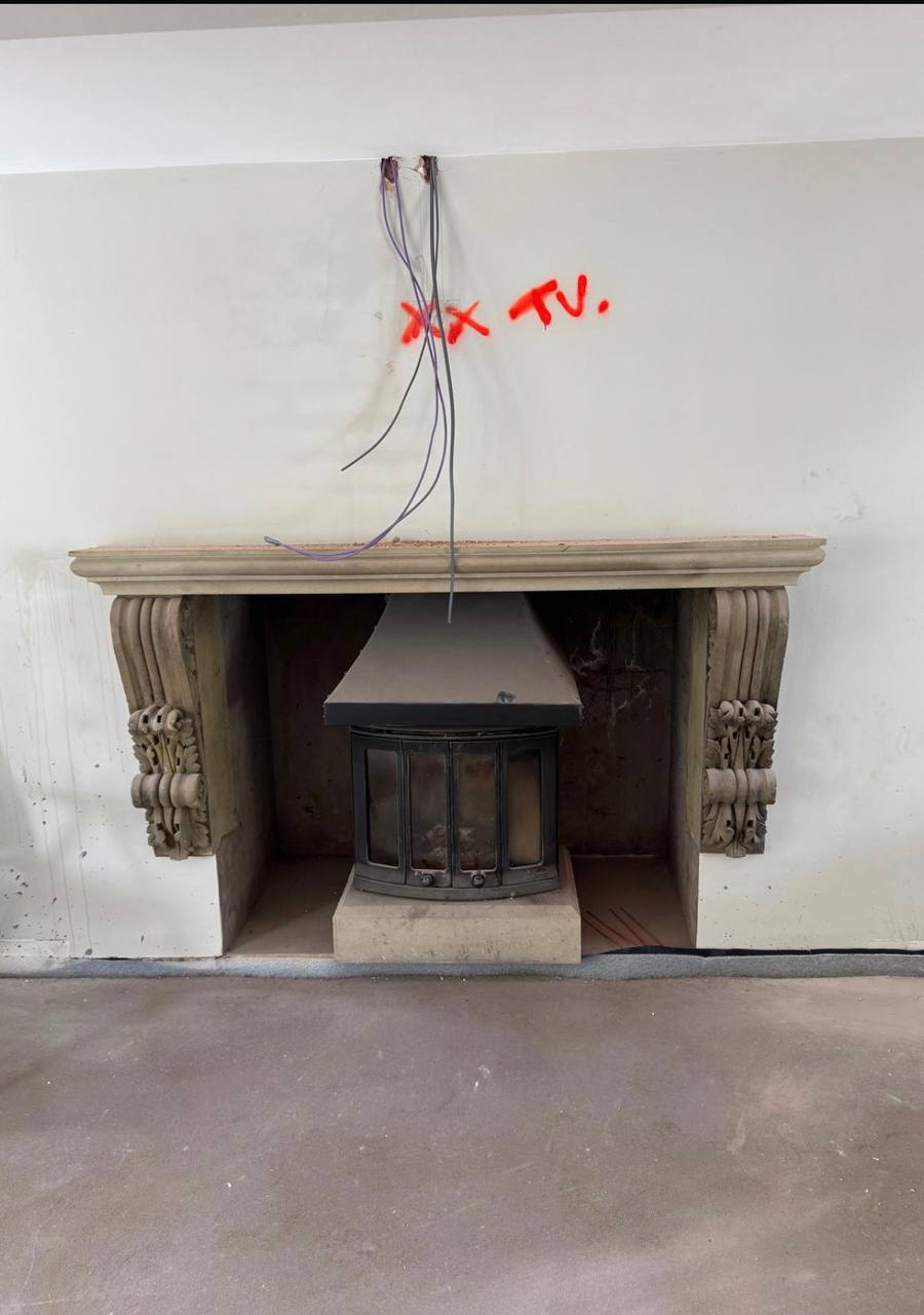 Before the new stove install